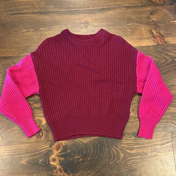 a new day Sweaters - a new day Women's Maroon and Fuchsia Sweater